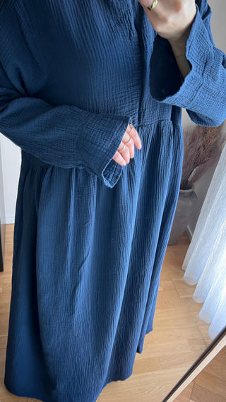Musselin Kleid mit Reisverschluss