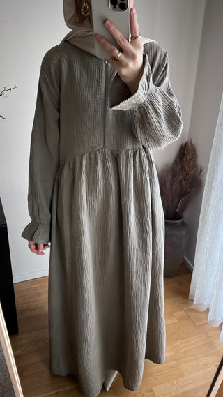 Musselin Kleid mit Reisverschluss