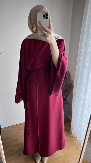 Wickelkleid aus Satin