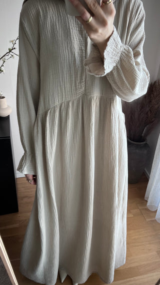 Musselin Kleid mit Reisverschluss