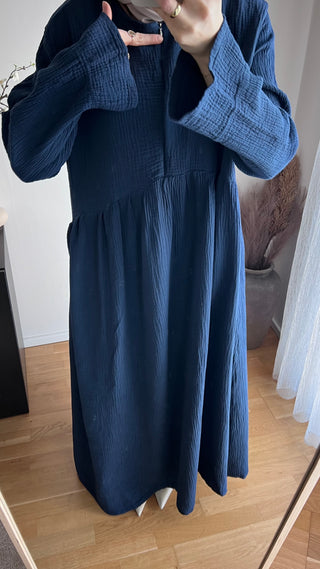 Musselin Kleid mit Reisverschluss