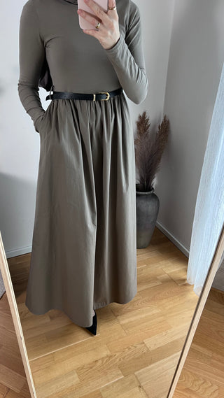 Baumwollkleid mit Gürtel