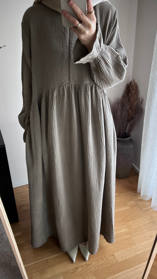 Musselin Kleid mit Reisverschluss