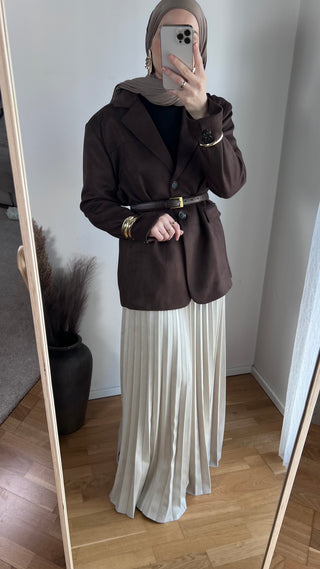 Plisseerock in Wildlederoptik