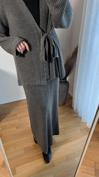 Strick Set Wickeloberteil mit Rock