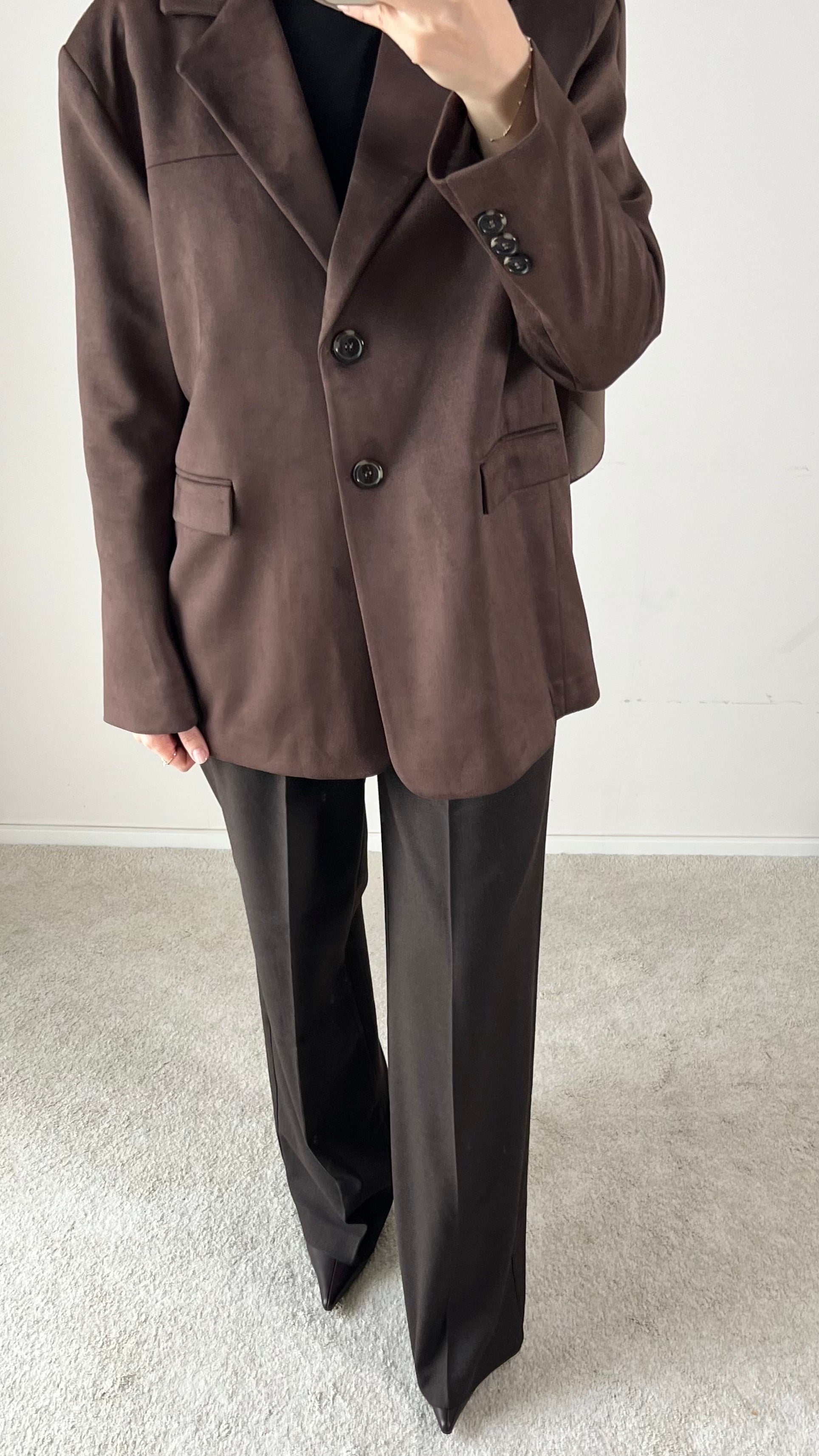 Blazer in Wildlederoptik