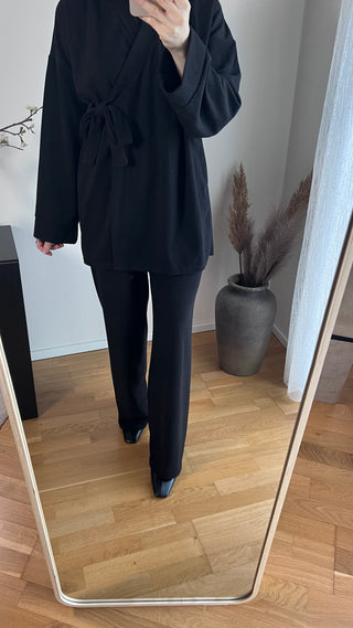 Cord-Optik Wickeloberteil mit Hose