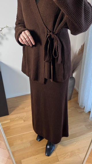 Strick Set Wickeloberteil mit Rock