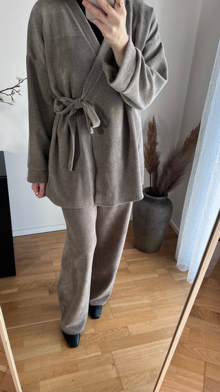 Cord-Optik Wickeloberteil mit Hose