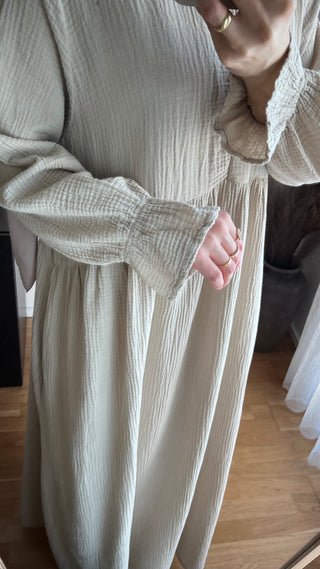 Musselin Kleid mit Reisverschluss