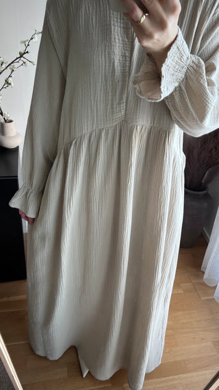 Musselin Kleid mit Reisverschluss
