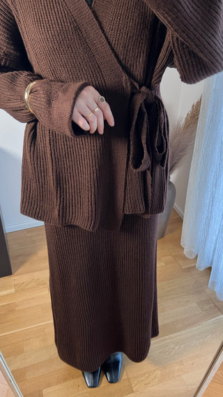 Strick Set Wickeloberteil mit Rock