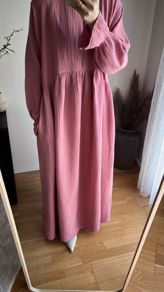 Musselin Kleid mit Reisverschluss