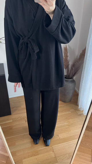 Cord-Optik Wickeloberteil mit Hose