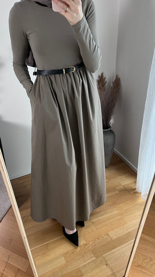 Baumwollkleid mit Gürtel