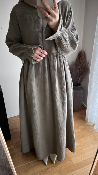 Musselin Kleid mit Reisverschluss
