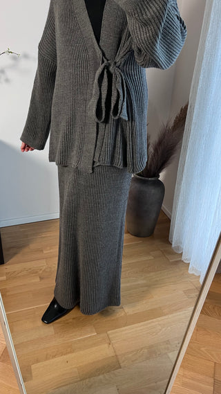 Strick Set Wickeloberteil mit Rock