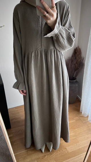 Musselin Kleid mit Reisverschluss