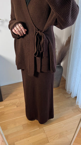 Strick Set Wickeloberteil mit Rock