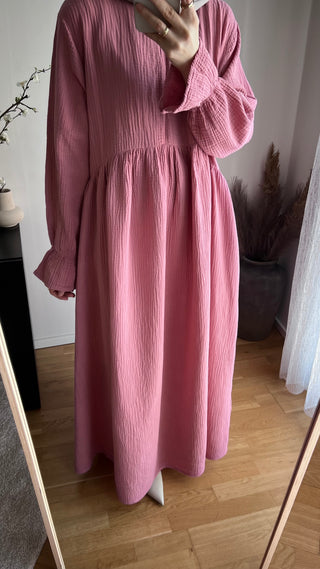 Musselin Kleid mit Reisverschluss