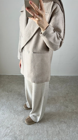 Lina | Jacke mit Fischgrätenmuster