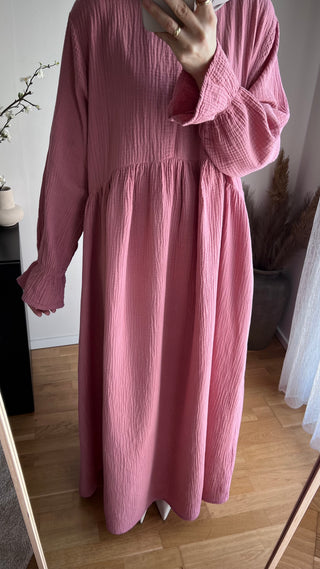 Musselin Kleid mit Reisverschluss