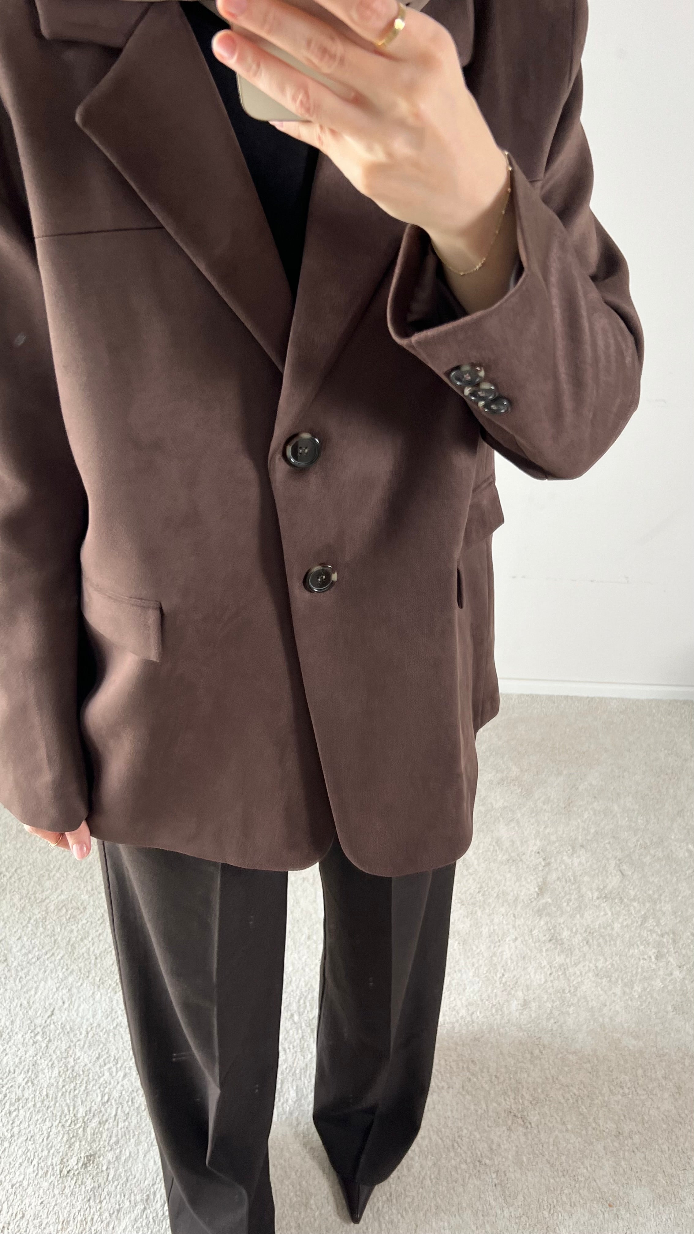 Blazer in Wildlederoptik