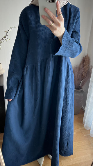 Musselin Kleid mit Reisverschluss