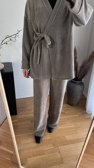 Cord-Optik Wickeloberteil mit Hose