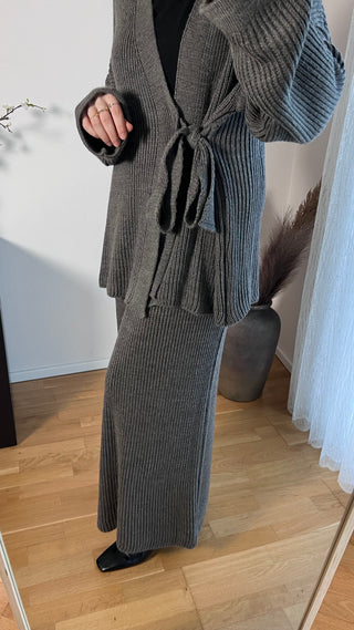 Strick Set Wickeloberteil mit Rock