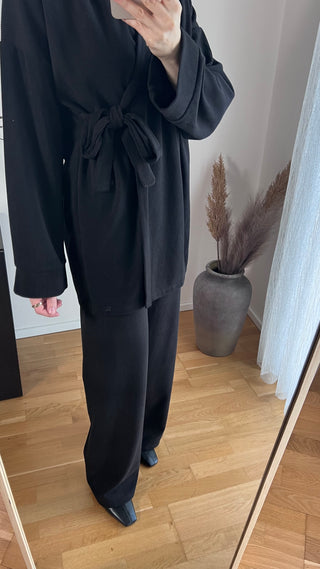 Cord-Optik Wickeloberteil mit Hose