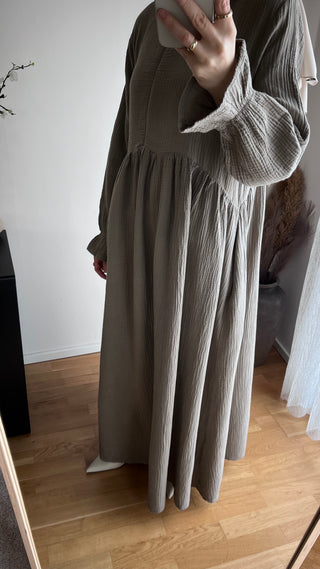 Musselin Kleid mit Reisverschluss