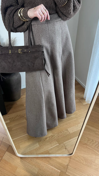 Langer Rock aus Wollmix