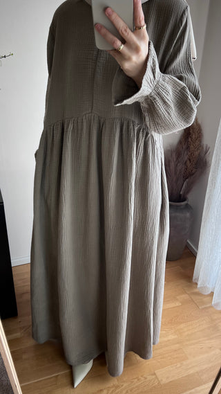 Musselin Kleid mit Reisverschluss