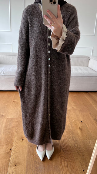 Maxi Strickcardigan mit Knopfleiste