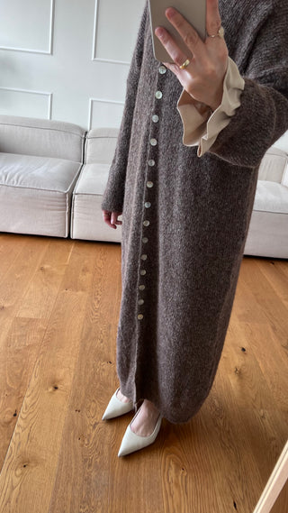 Maxi Strickcardigan mit Knopfleiste