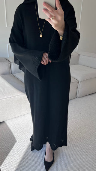 Strickkleid mit Lochmuster